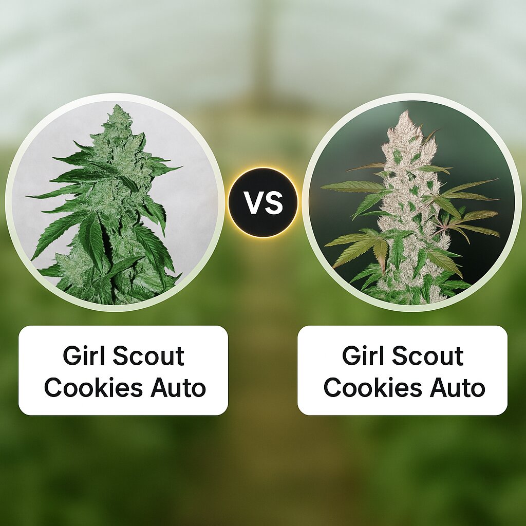 Girl Scout Cookies Auto (Cali Weed) vs Girl Scout Cookies Auto (FastBuds) Vergleich von Cannabissamen