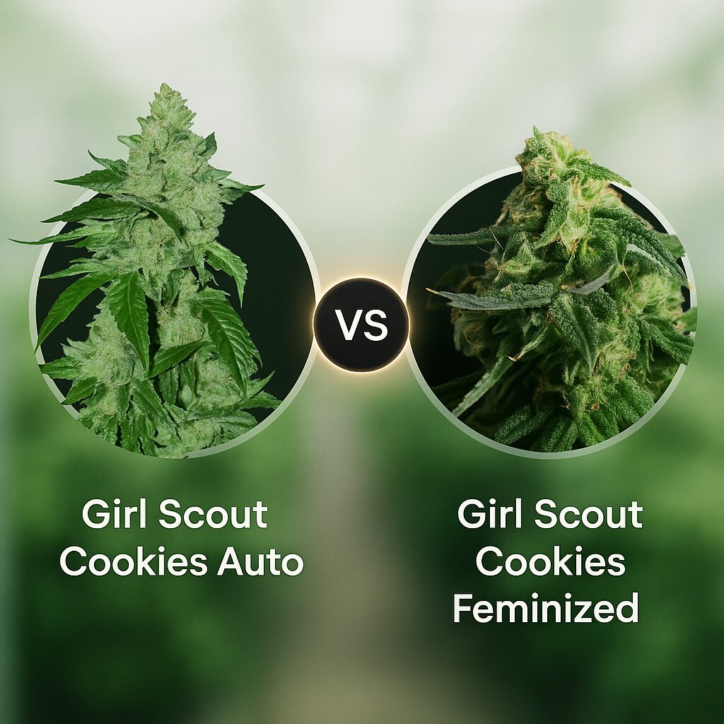 Girl Scout Cookies Auto (Cali Weed) vs Girl Scout Cookies (Tyrol Seeds) Vergleich von Cannabissamen