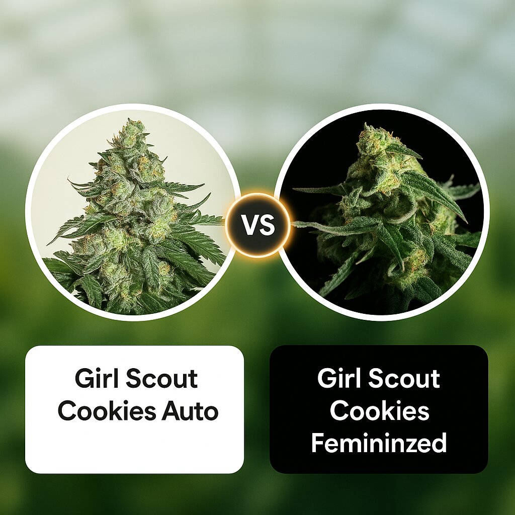 Girl Scout Cookies Auto (Seed Stockers) vs Girl Scout Cookies (Tyrol Seeds) Vergleich von Cannabissamen