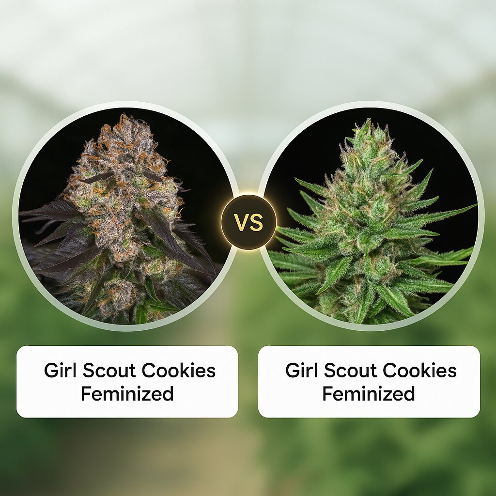 Girl Scout Cookies (Barneys Farm) vs Girl Scout Cookies (Bighead Seeds) Cannabissamenvergleich