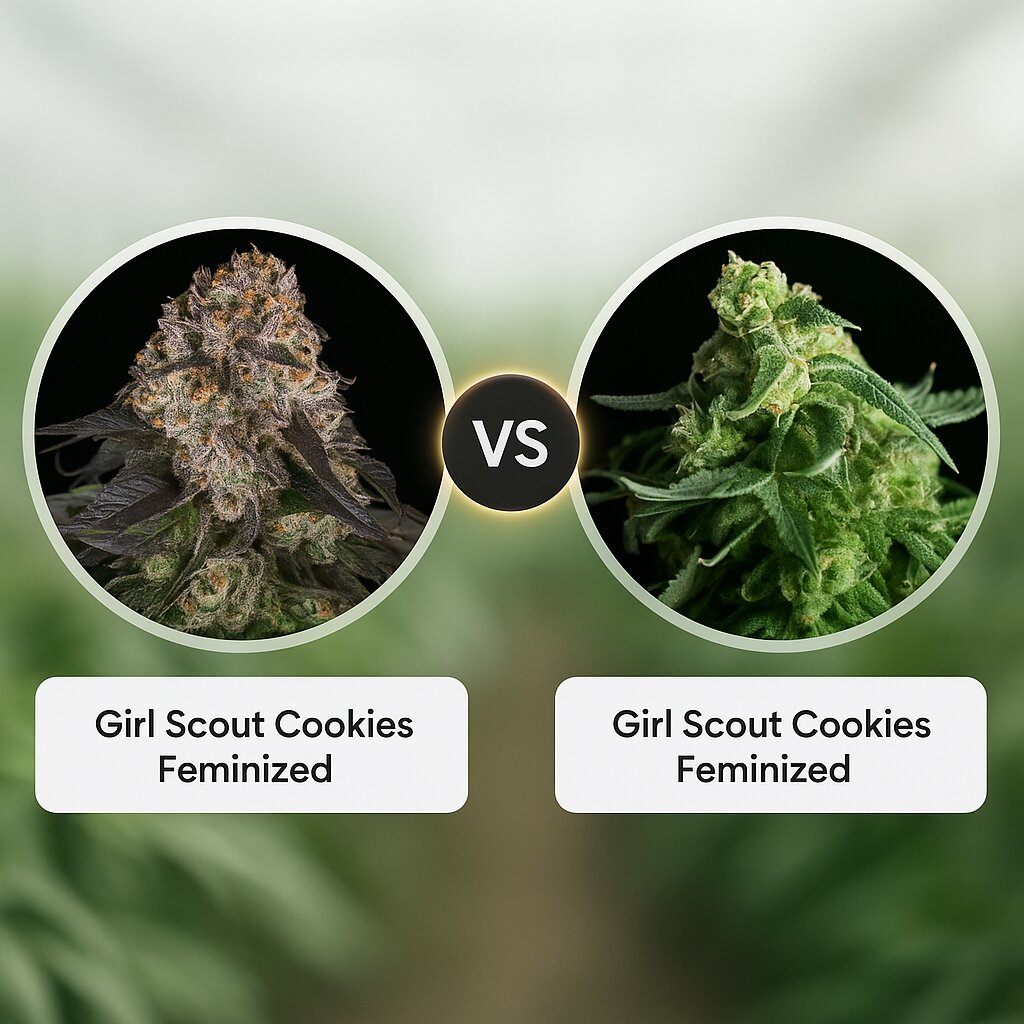 Girl Scout Cookies (Barneys Farm) vs Girl Scout Cookies (Tyrol Seeds) Cannabissamen Vergleich