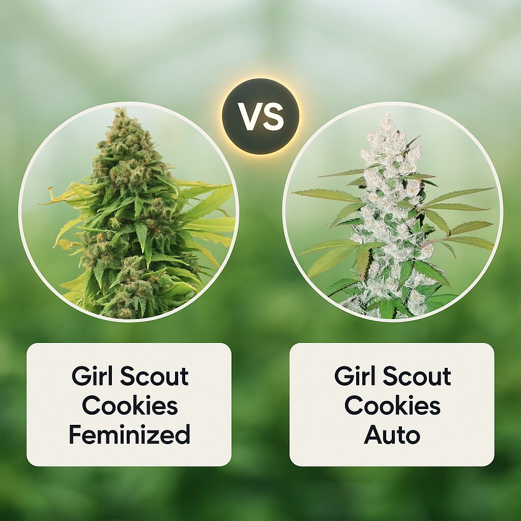 Girl Scout Cookies (Cali Weed) vs Girl Scout Cookies Auto (FastBuds) Cannabis Samen Vergleich