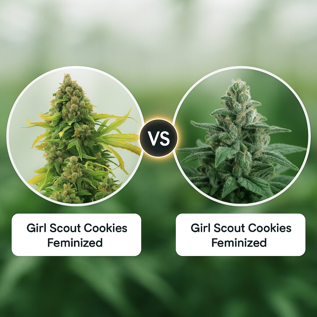 Girl Scout Cookies (Cali Weed) vs Girl Scout Cookies (Tyrol Seeds) Cannabissamenvergleich