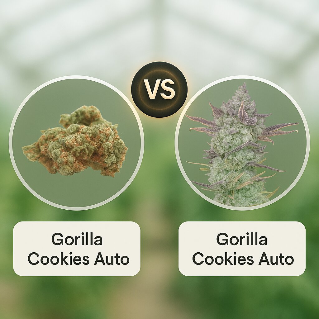 Gorilla Cookies Auto (Growers Choice) vs Gorilla Cookies Auto (FastBuds) Cannabis Samen Vergleich