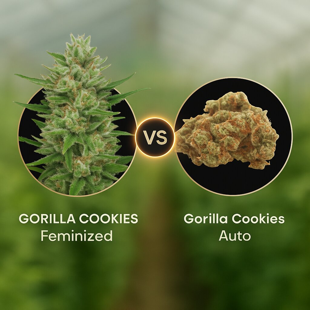GORILLA COOKIES (Bighead Seeds) vs Gorilla Cookies Auto (Growers Choice) Cannabis Samen Vergleich