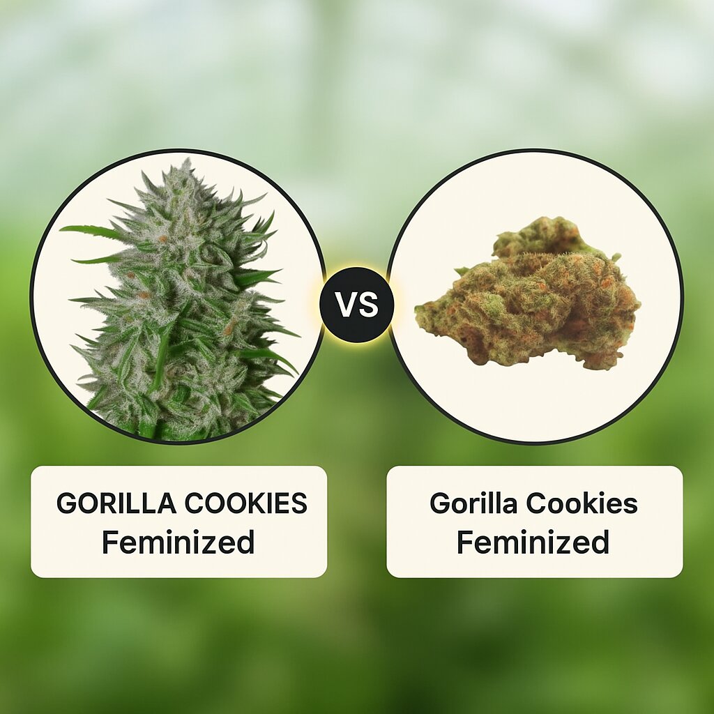 GORILLA COOKIES (Bighead Seeds) vs Gorilla Cookies (Growers Choice) Vergleich von Cannabissamen