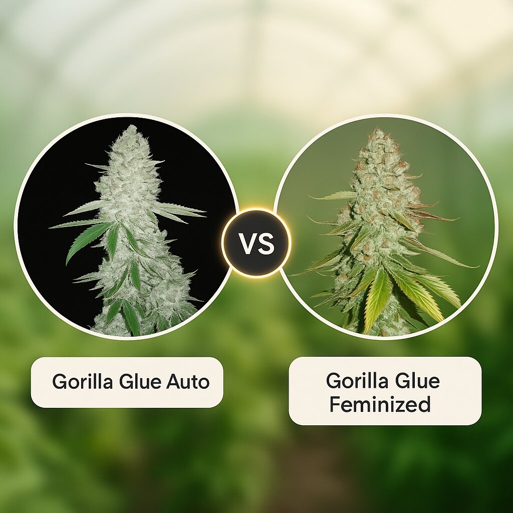 Gorilla Glue Auto (FastBuds) vs Gorilla Glue (Seed Stockers) Vergleich von Cannabissamen