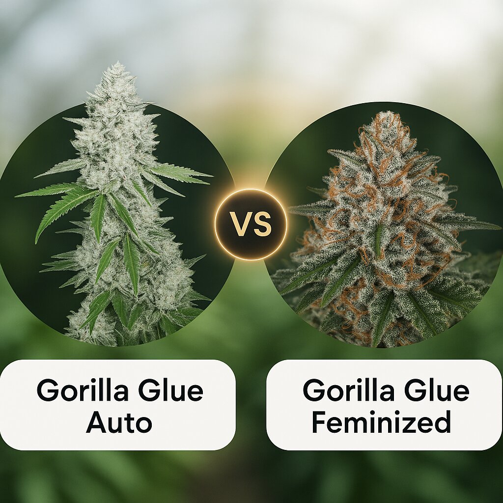Gorilla Glue Auto (FastBuds) vs Gorilla Glue (Tyrol Seeds) Cannabissamenvergleich