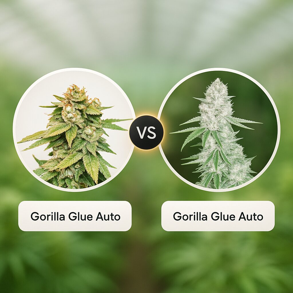 Gorilla Glue Auto (Seed Stockers) vs Gorilla Glue Auto (FastBuds) Cannabissamenvergleich