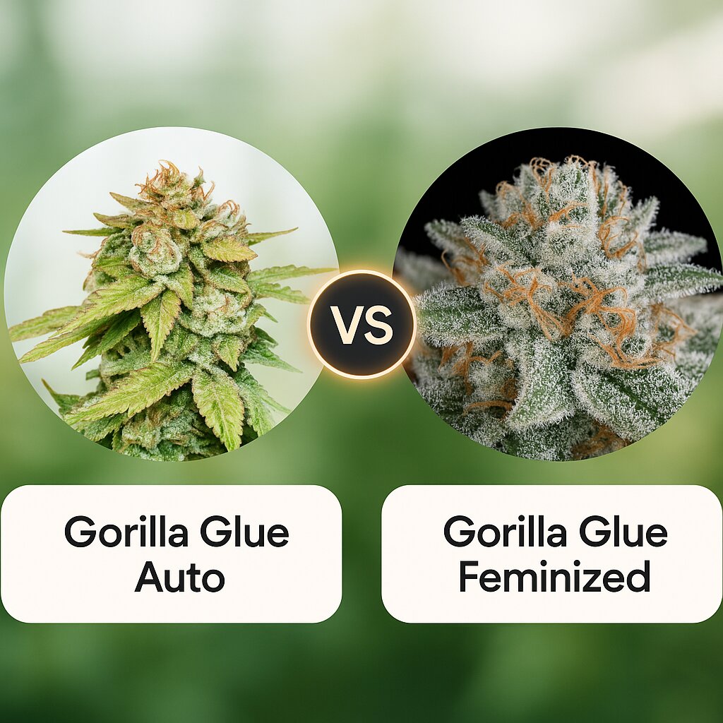 Gorilla Glue Auto (Seed Stockers) vs Gorilla Glue (Tyrol Seeds) Vergleich von Cannabissamen