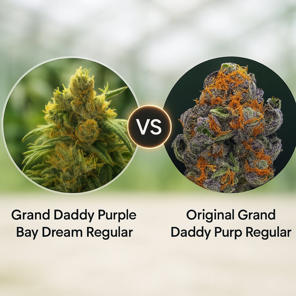 Grand Daddy Purple Bay Dream (Grand Daddy Purp) vs Original Grand Daddy Purp (Grand Daddy Purp) Cannabis Samen Vergleich