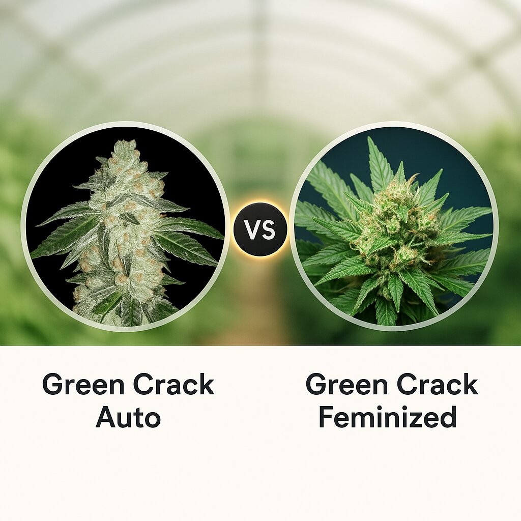 Green Crack Auto (FastBuds) vs Green Crack (Cali Weed) Hanfsamenvergleich