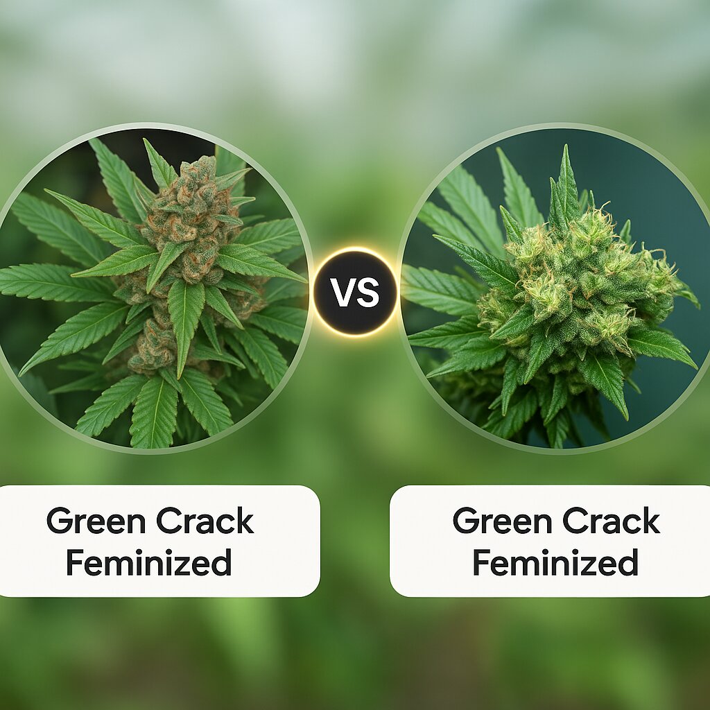 Green Crack (SickMeds Seeds) vs Green Crack (Cali Weed) Cannabissamen Vergleich