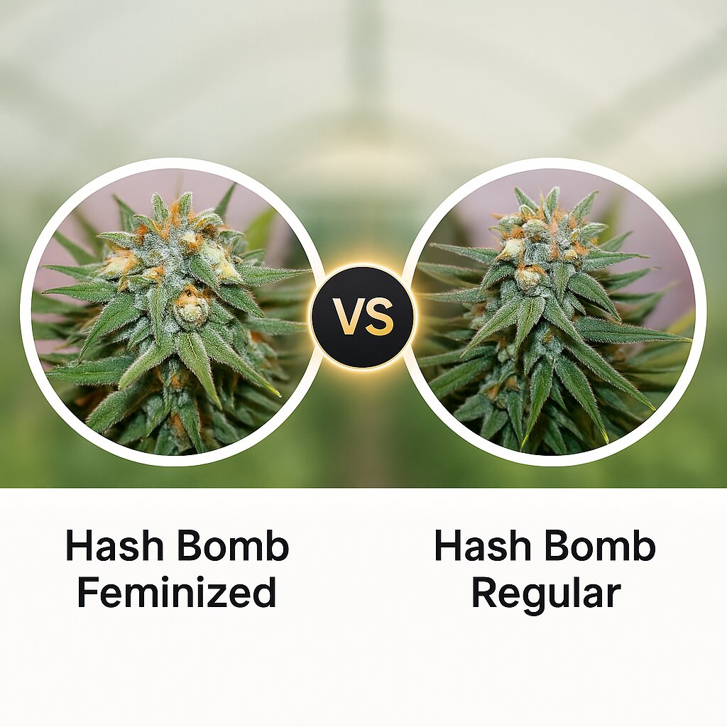 Hash Bomb (Bomb Seeds) vs Hash Bomb (Bomb Seeds) Vergleich von Cannabissamen