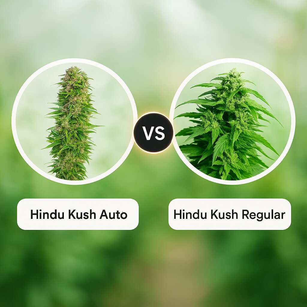 Hindu Kush Auto (Sensi Seeds) vs Hindu Kush (Sensi Seeds) Vergleich von Cannabissamen