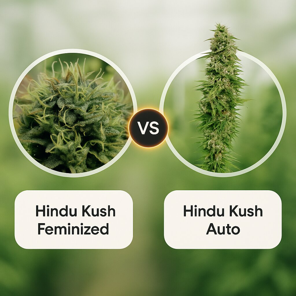 Hindu Kush (Anesia Seeds) vs Hindu Kush Auto (Sensi Seeds) Cannabissamen Vergleich