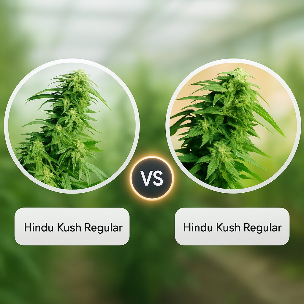 Hindu Kush (Seedsman) vs Hindu Kush (Sensi Seeds) Cannabissamenvergleich
