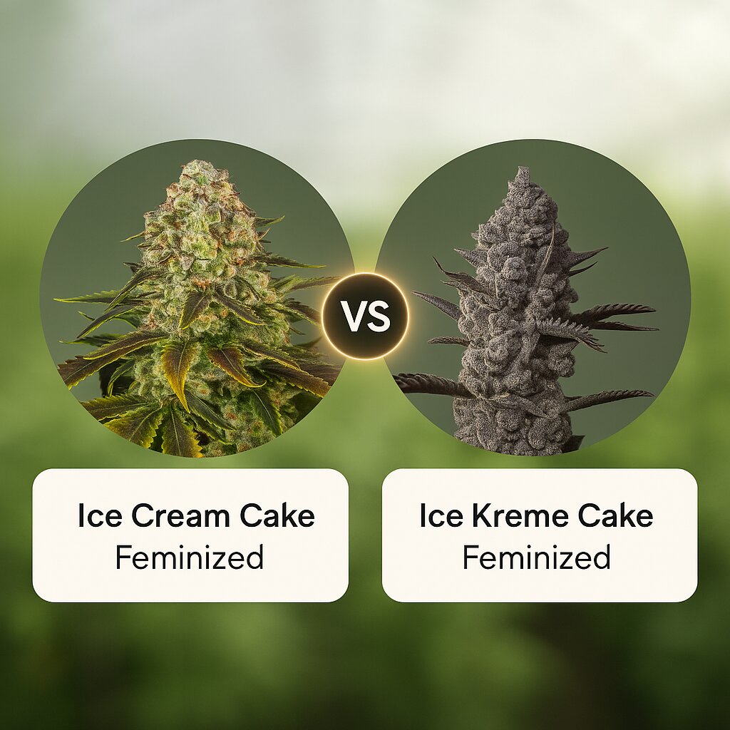 Ice Cream Cake (Barneys Farm) vs Ice Kreme Cake (Terp Treez Co) Vergleich von Cannabissamen