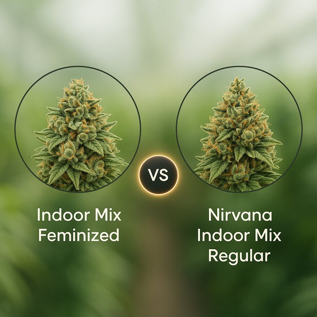 Indoor Mix (Nirvana Seeds) vs Nirvana Indoor Mix (Nirvana Seeds) Vergleich von Cannabissamen