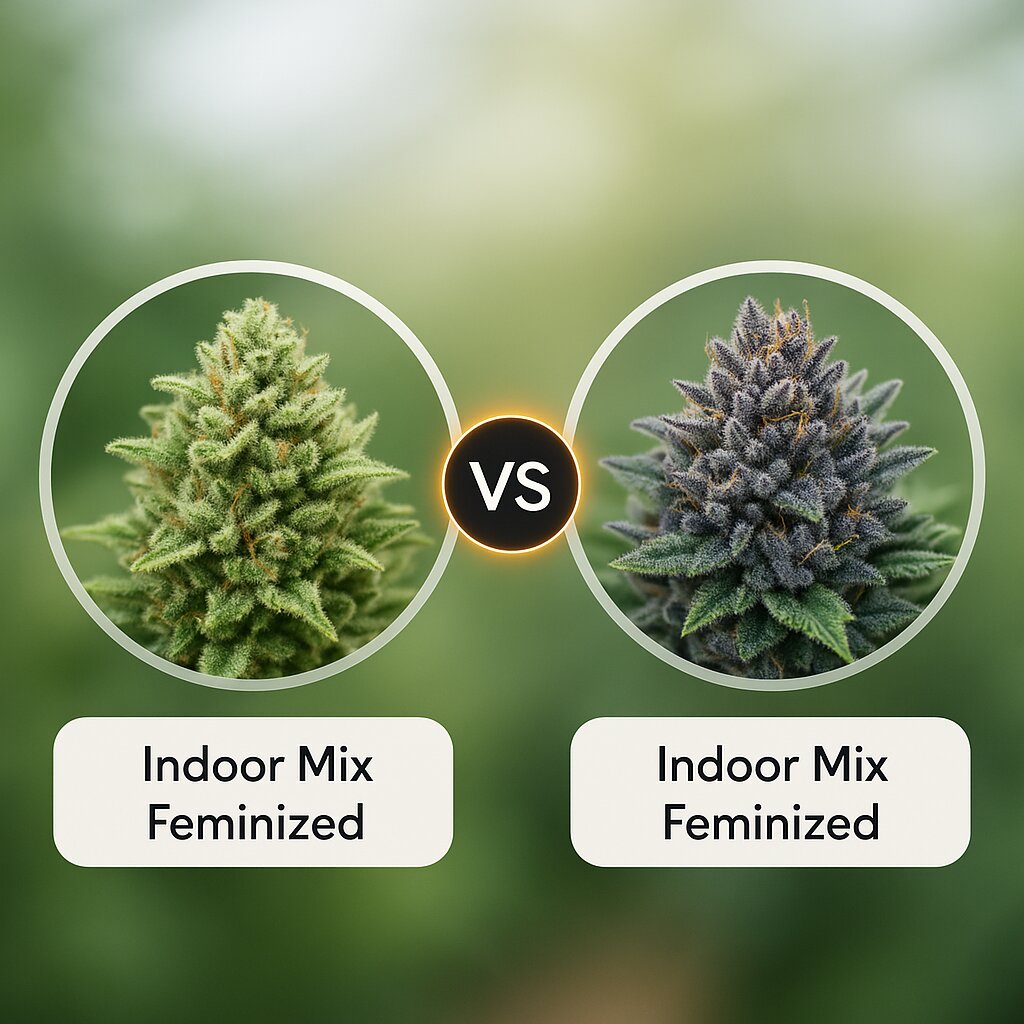 Indoor Mix (Royal Queen Seeds) vs Indoor Mix (Tyrol Seeds) Vergleich von Cannabissamen