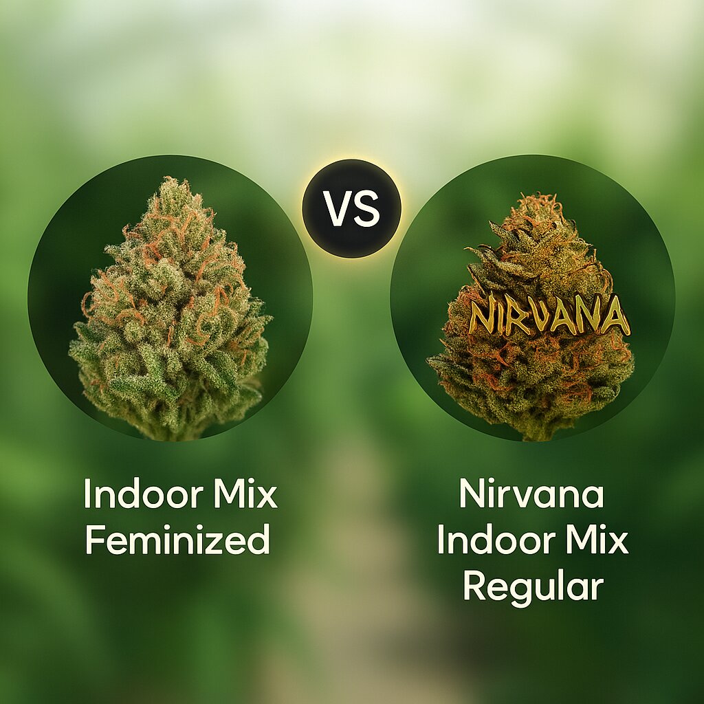 Indoor Mix (Tyrol Seeds) vs Nirvana Indoor Mix (Nirvana Seeds) Cannabissamenvergleich