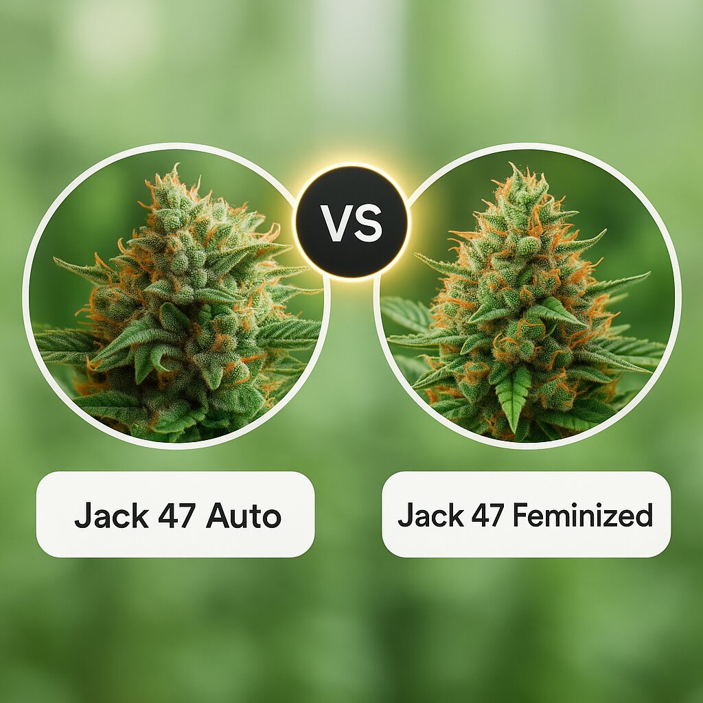 Jack 47 Auto (Sweet Seeds) vs Jack 47 (Sweet Seeds) Cannabissamenvergleich