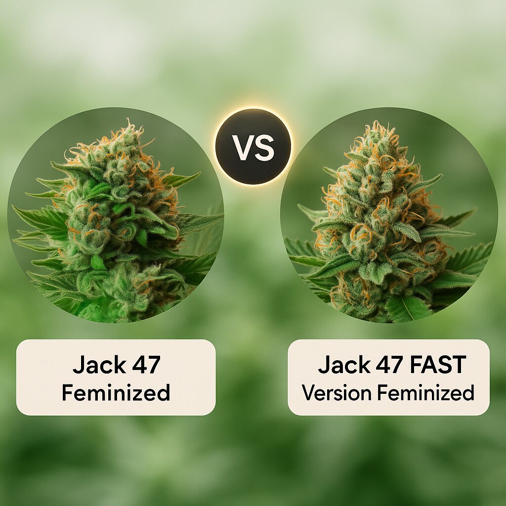 Jack 47 (Sweet Seeds) vs Jack 47 FAST Version (Sweet Seeds) Vergleich von Cannabissamen