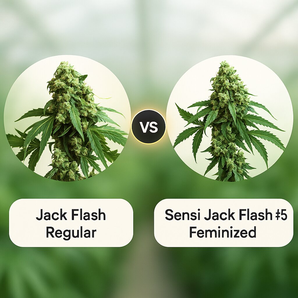Jack Flash (Sensi Seeds) vs Sensi Jack Flash #5 (Sensi Seeds) Vergleich von Cannabissamen