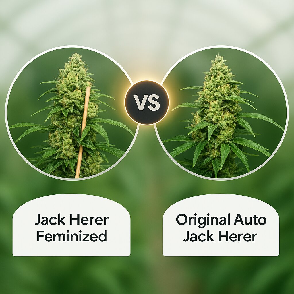 Jack Herer (Bulldog Seeds) vs Original Auto Jack Herer (FastBuds) Vergleich von Cannabissamen
