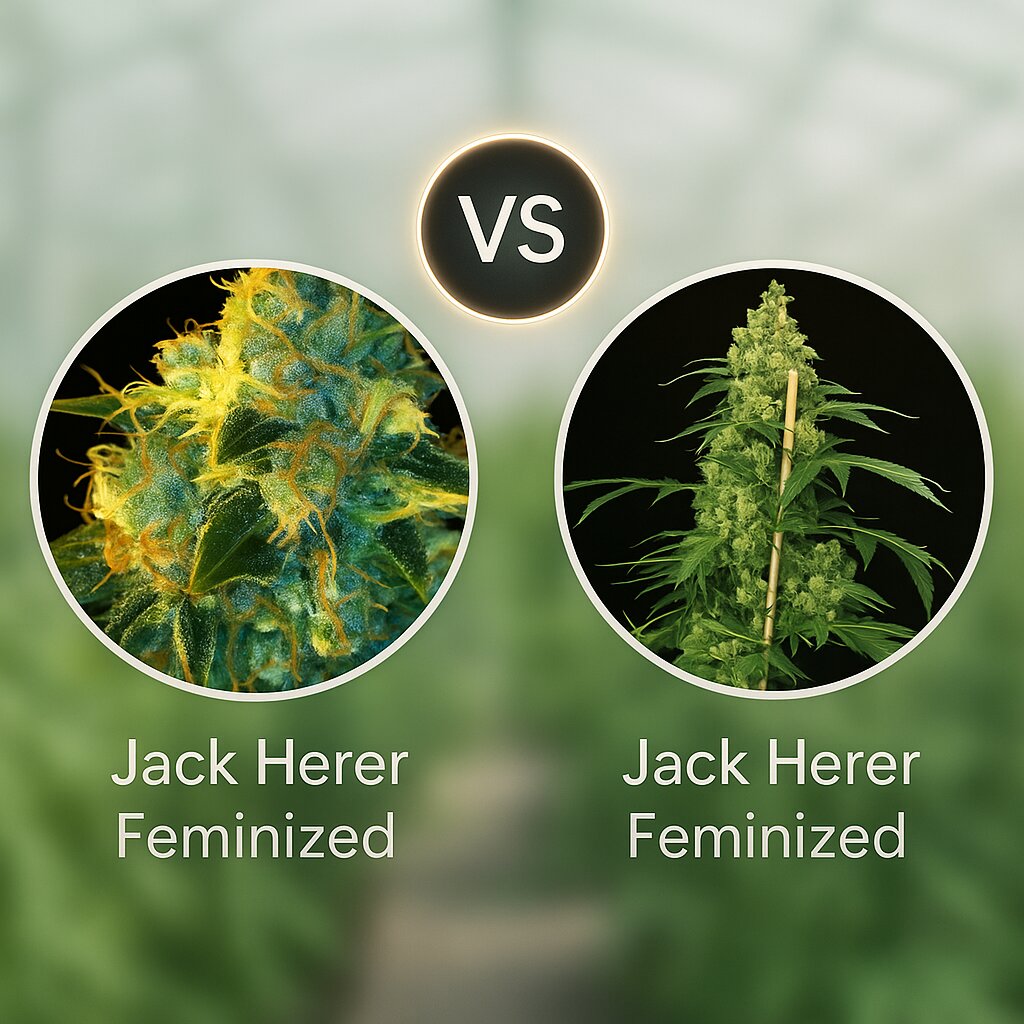 Jack Herer (Vision Seeds) vs Jack Herer (Bulldog Seeds) Vergleich von Cannabissamen
