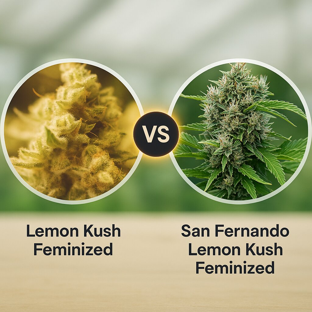 Lemon Kush (Female Seeds) vs San Fernando Lemon Kush (Sweet Seeds) Cannabis Samen Vergleich