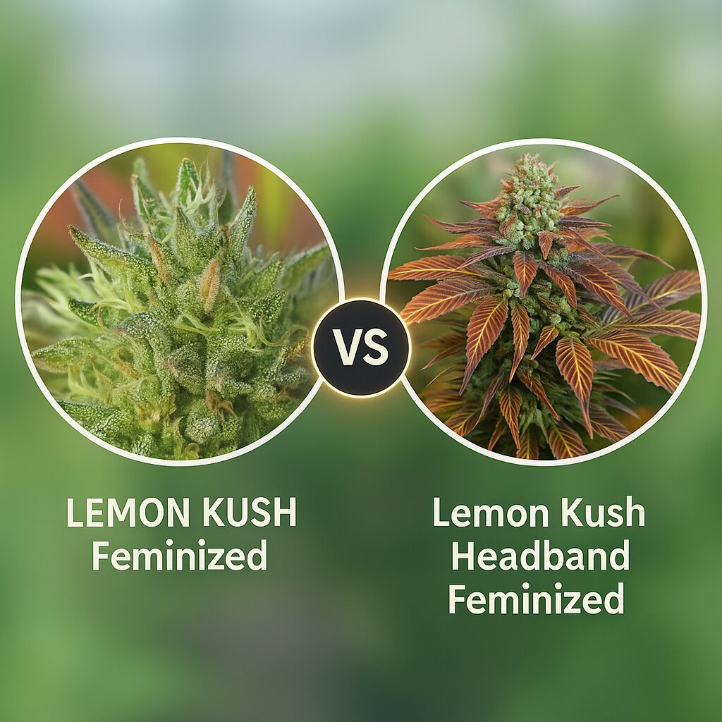 LEMON KUSH (Humboldt Seed Company) vs Lemon Kush Headband (Humboldt Seed Organization) Vergleich von Hanfsamen