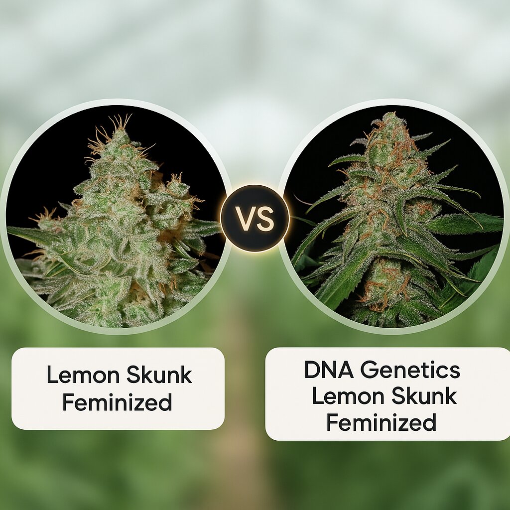 Lemon Skunk (Greenhouse Seed Co) vs DNA Genetics Lemon Skunk (DNA Genetics) Vergleich von Hanfsamen