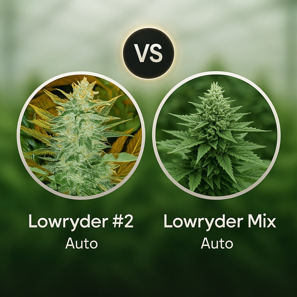 Lowryder #2  (Joint Doctor) vs Lowryder Mix  (Joint Doctor) Cannabis Samen Vergleich