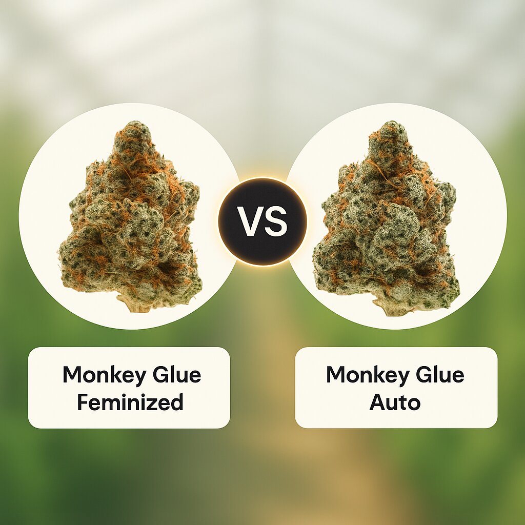 Monkey Glue (Growers Choice) vs Monkey Glue (Growers Choice) Cannabis Samen Vergleich