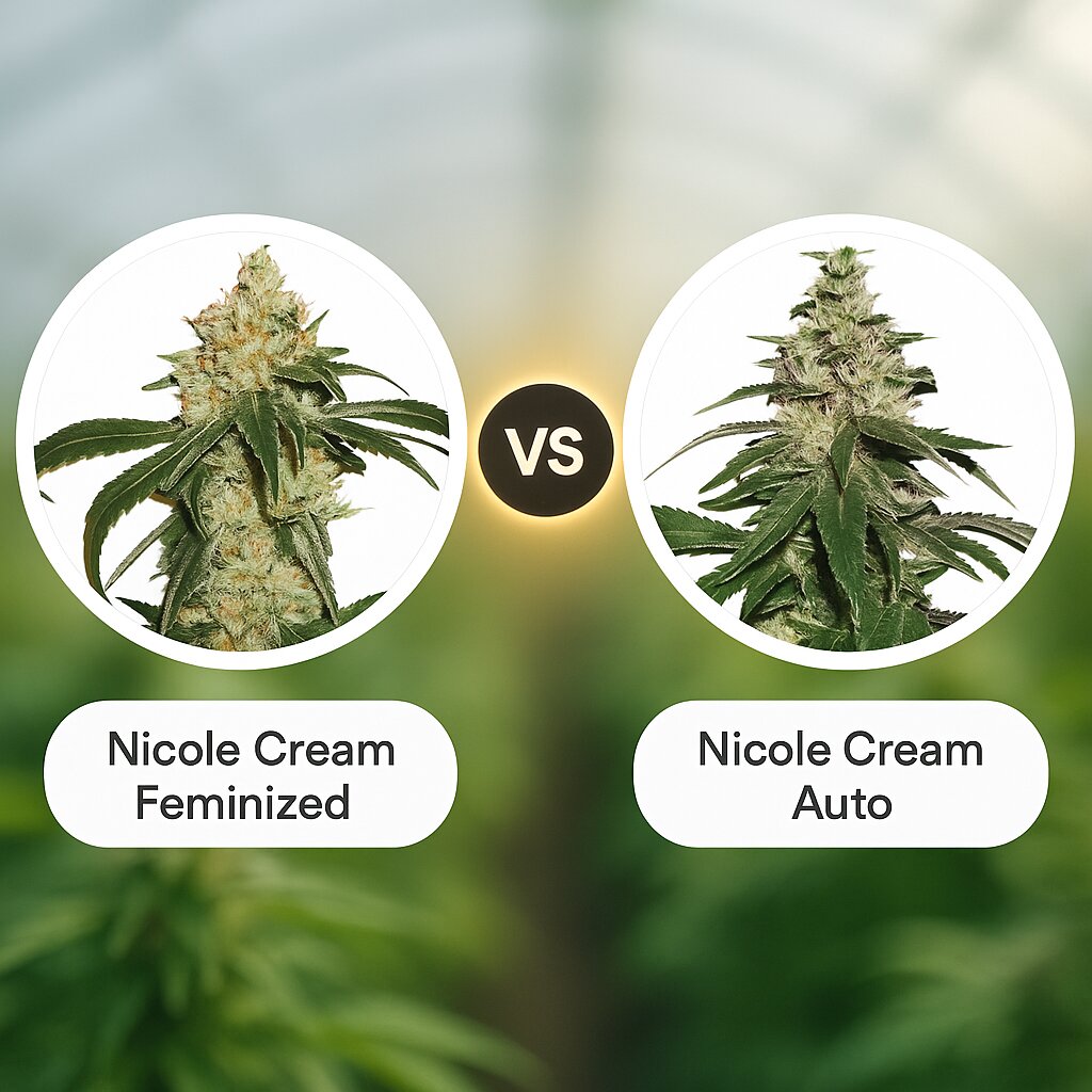 Nicole Cream (Seed Stockers) vs Nicole Cream Auto (Seed Stockers) Hanfsamenvergleich