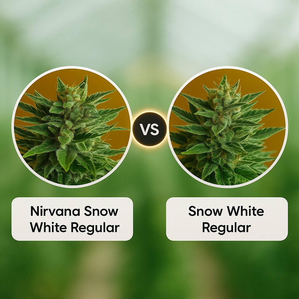 Nirvana Snow White (Nirvana Seeds) vs Snow White (Nirvana Seeds) Vergleich von Hanfsamen