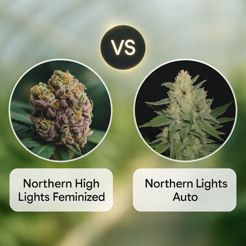 Northern High Lights (Advanced Genetics Seeds) vs Northern Lights Auto (G13 Labs) Vergleich von Cannabissamen