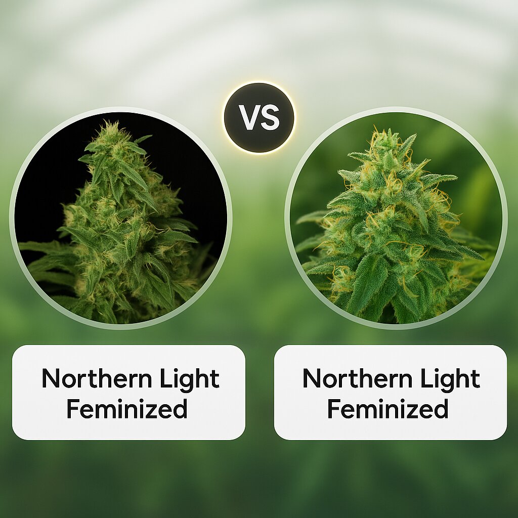 Northern Light (Bulldog Seeds) vs Northern Light (Nirvana Seeds) Cannabis Samen Vergleich