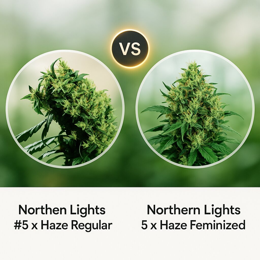 Northern Lights #5 x Haze (Sensi Seeds) vs Northern Lights 5 x Haze (Sensi Seeds) Vergleich von Cannabissamen