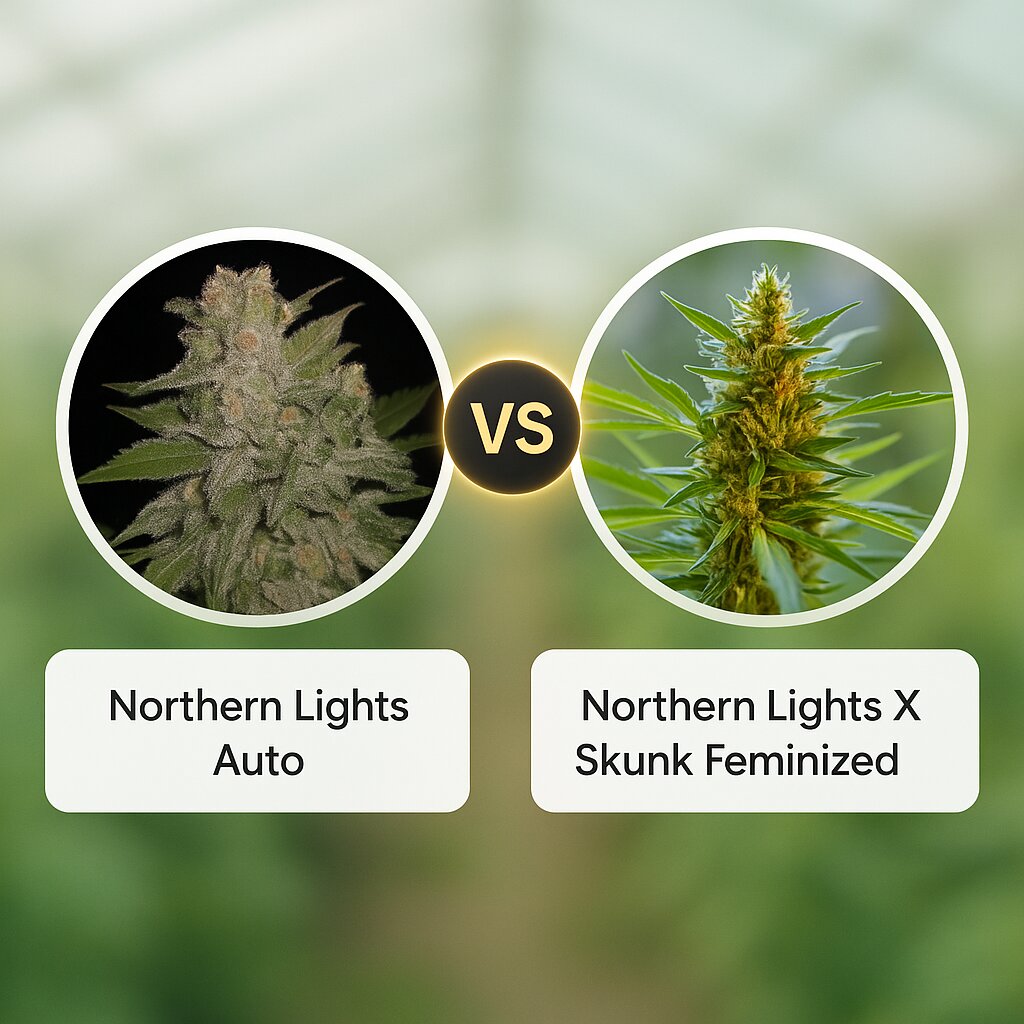 Northern Lights Auto (G13 Labs) vs Northern Lights X Skunk (G13 Labs) Vergleich von Cannabissamen