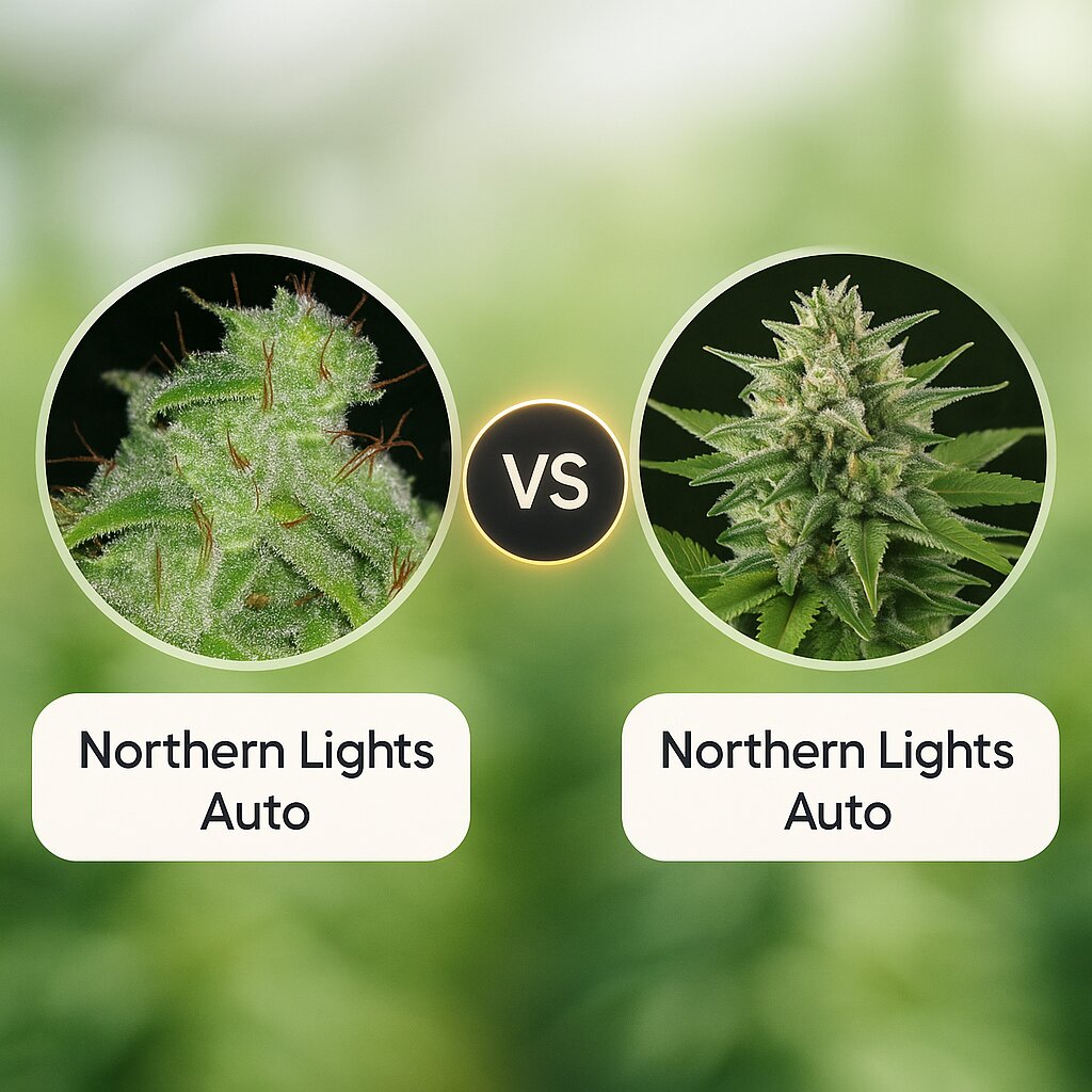 Northern Lights Auto (Vision Seeds) vs Northern Lights Auto (G13 Labs) Vergleich von Hanfsamen