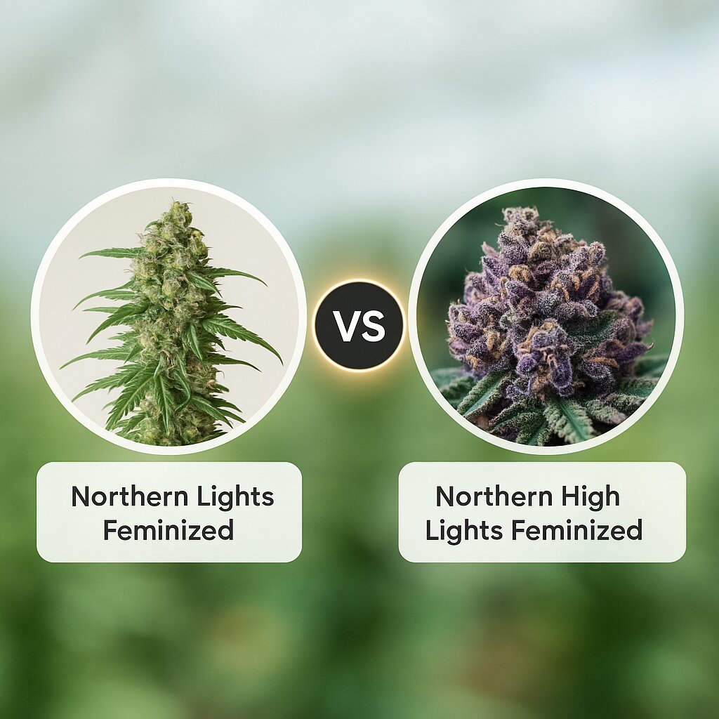 Northern Lights (Sensi Seeds) vs Northern High Lights (Advanced Genetics Seeds) Vergleich von Cannabissamen
