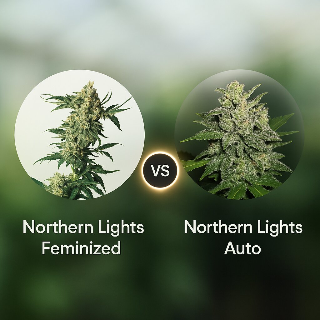 Northern Lights (Sensi Seeds) vs Northern Lights Auto (G13 Labs) Cannabis Samen Vergleich