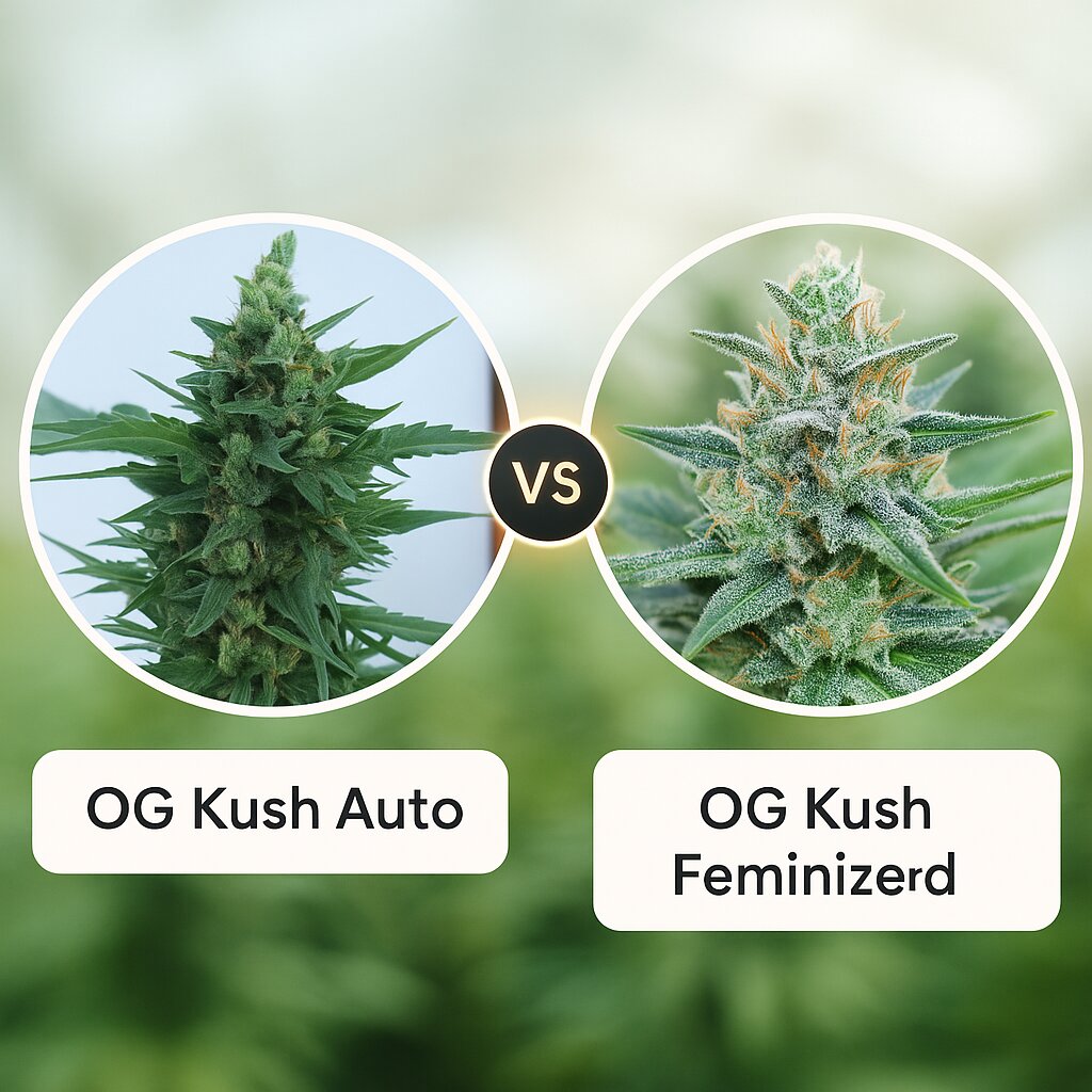 OG Kush Auto (Dr Krippling) vs OG Kush (Tyrol Seeds) Cannabissamenvergleich