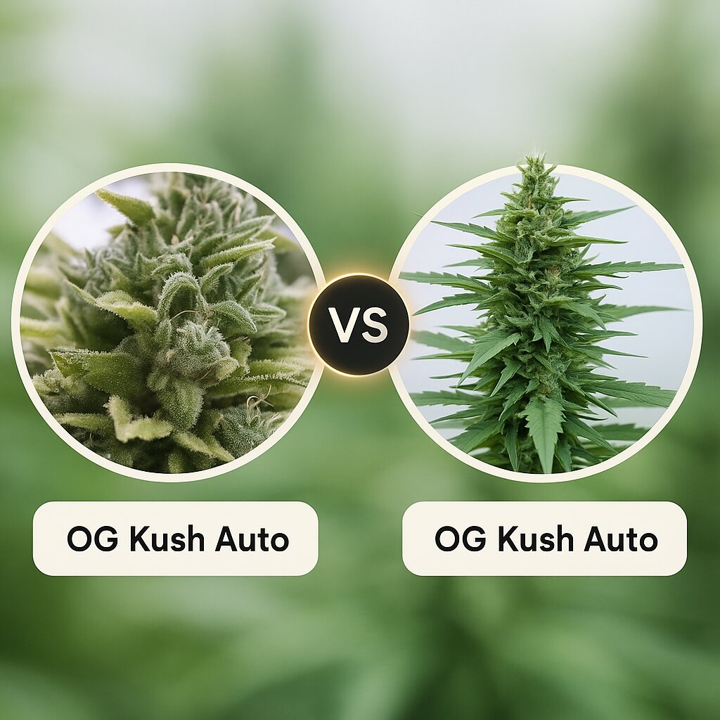 OG Kush Auto (Humboldt Seed Organization) vs OG Kush Auto (Dr Krippling) Vergleich von Cannabissamen