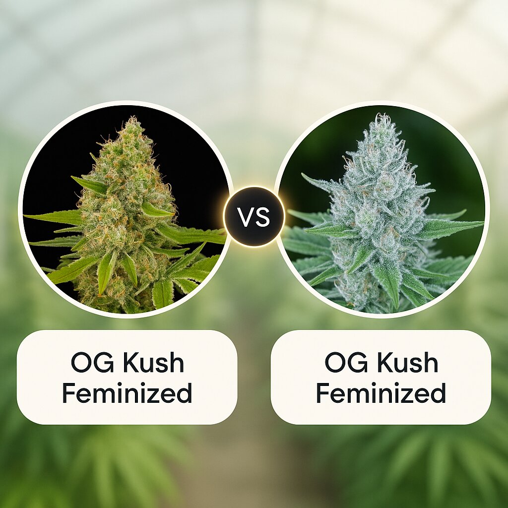 OG Kush (DinaFem Seeds) vs OG Kush (Tyrol Seeds) Cannabis Samen Vergleich