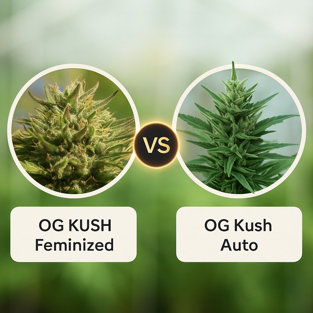 OG KUSH (Humboldt Seed Company) vs OG Kush Auto (Dr Krippling) Vergleich von Cannabissamen