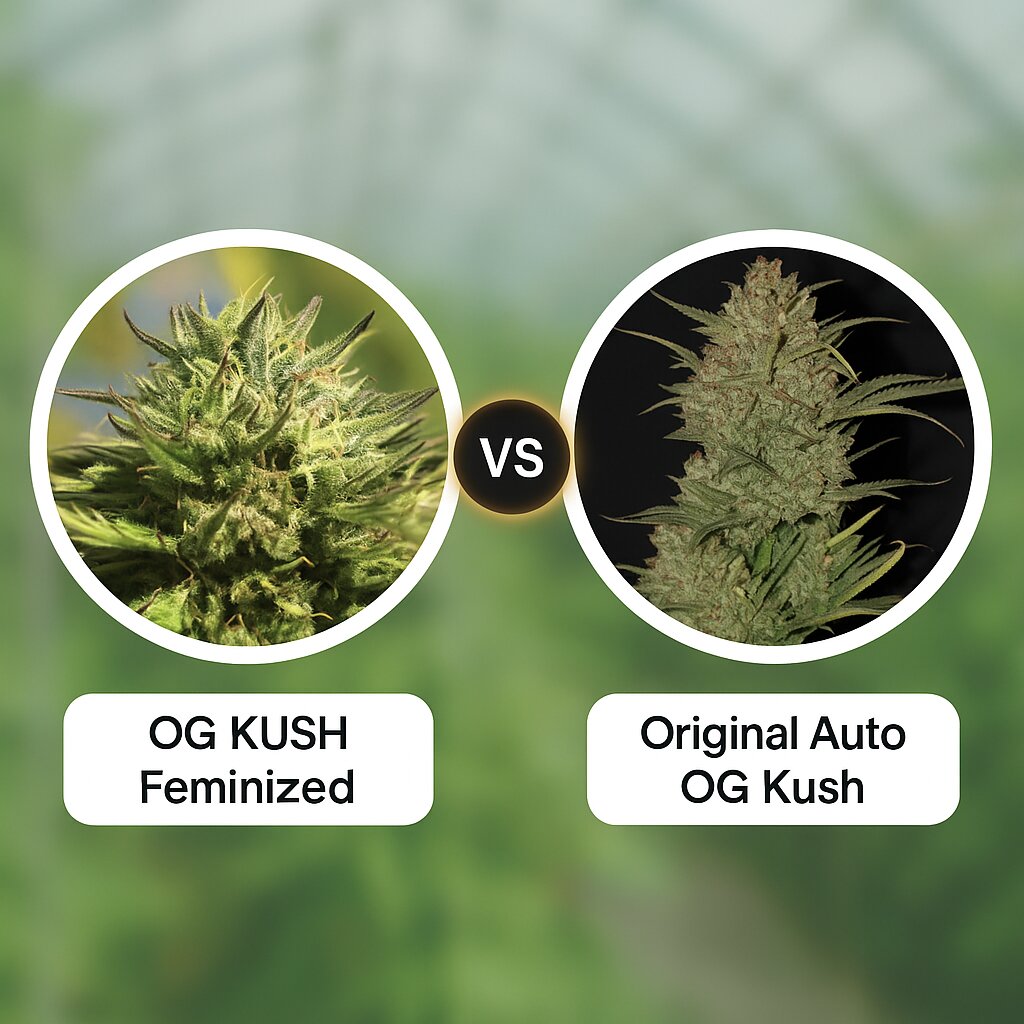 OG KUSH (Humboldt Seed Company) vs Original Auto OG Kush (FastBuds) Vergleich von Cannabissamen