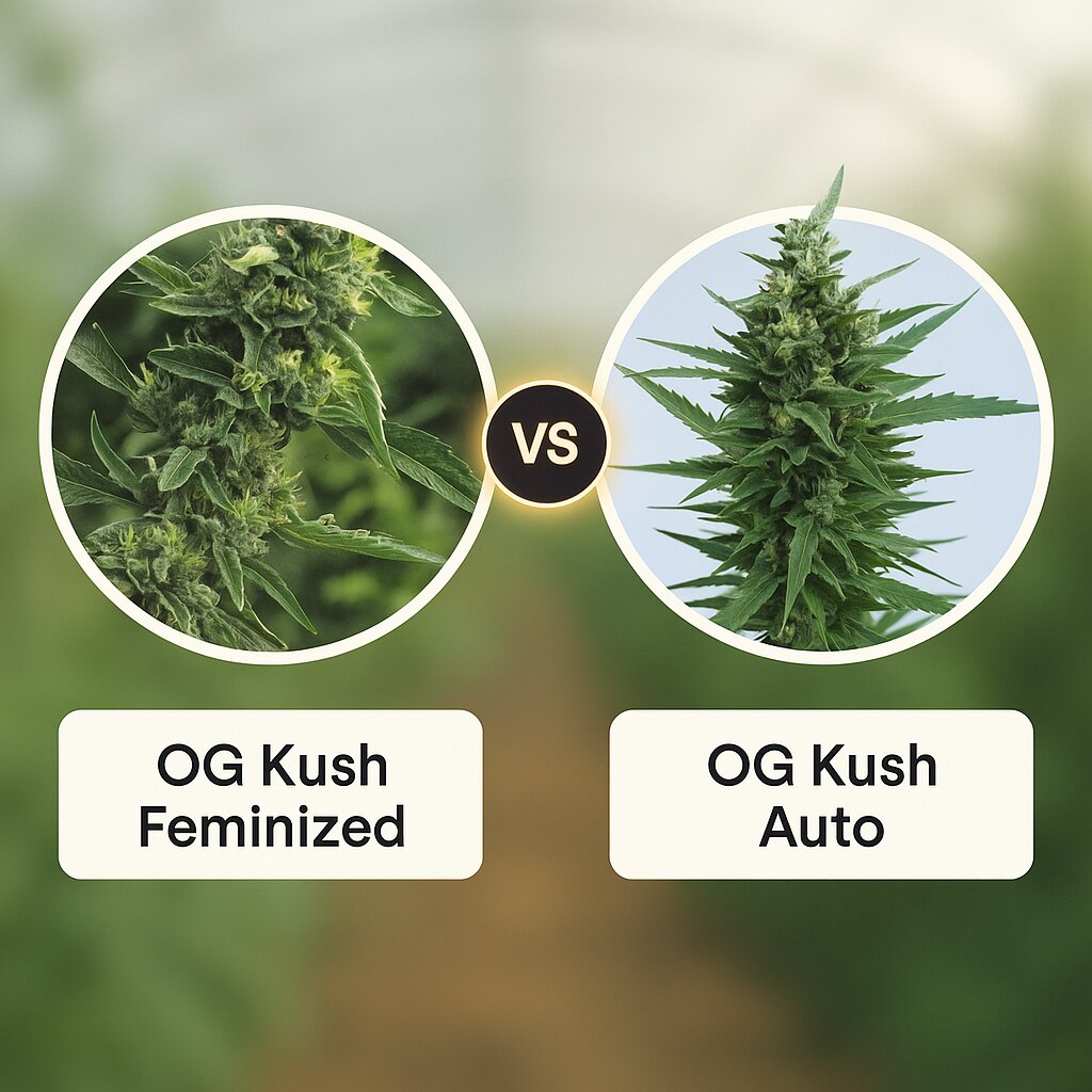 OG Kush (Humboldt Seed Organization) vs OG Kush Auto (Dr Krippling) Vergleich von Cannabissamen